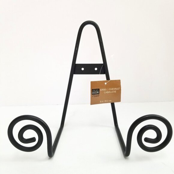 NWT Michael's Studio Decor Brown Metal 8" Scroll Easel - Picture 1 of 7